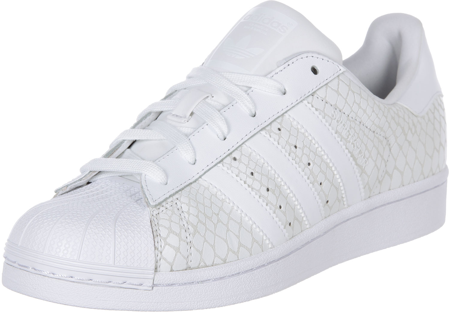 basket adidas superstar w noir et motif crocodile