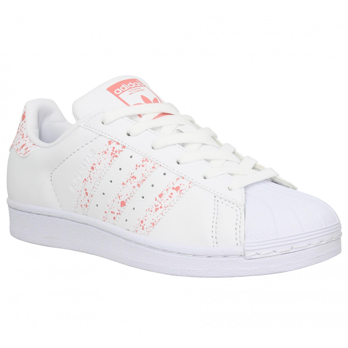 basket adidas femme blanche et noir